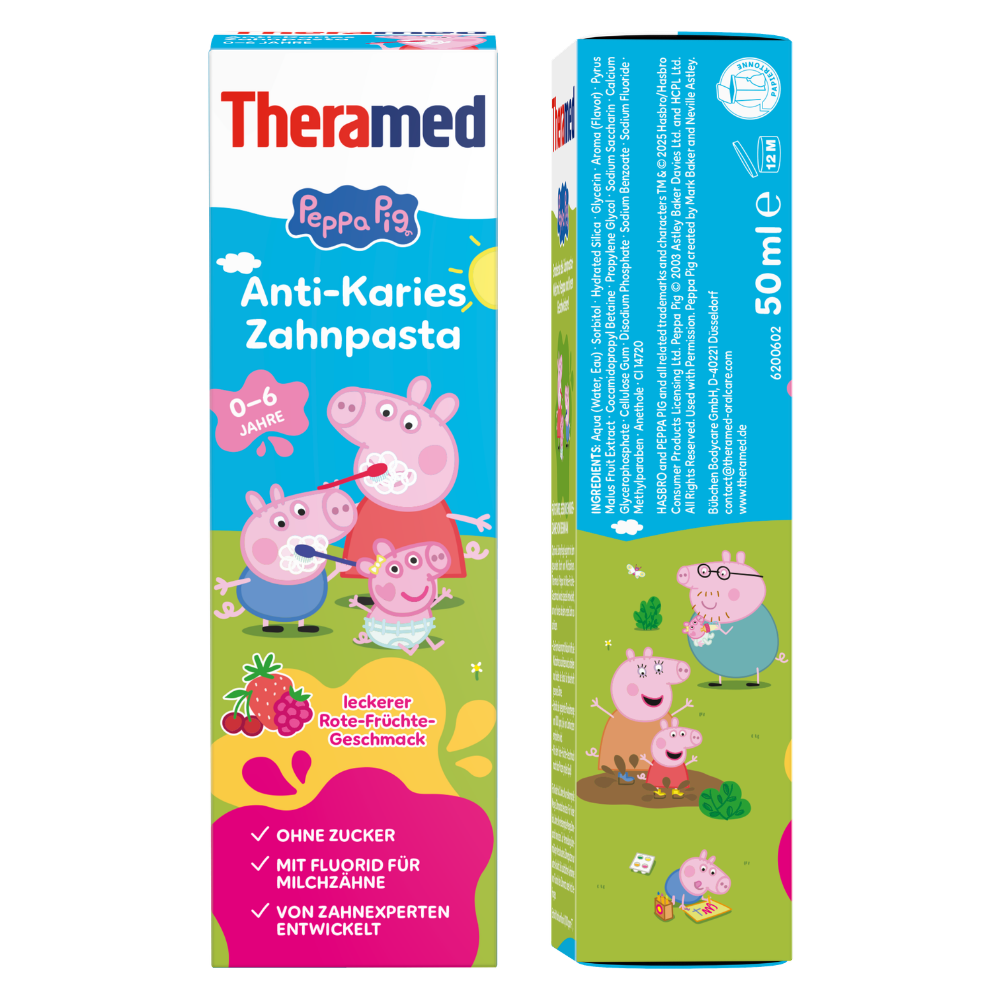 Theramed x Peppa Pig Anti-Karies Zahnpasta 0-6 Jahre